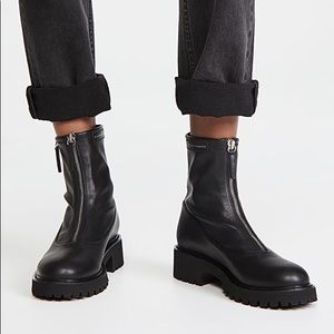 Giuseppe Zanotti Zip Up Combat Boots in Black Size 6.5